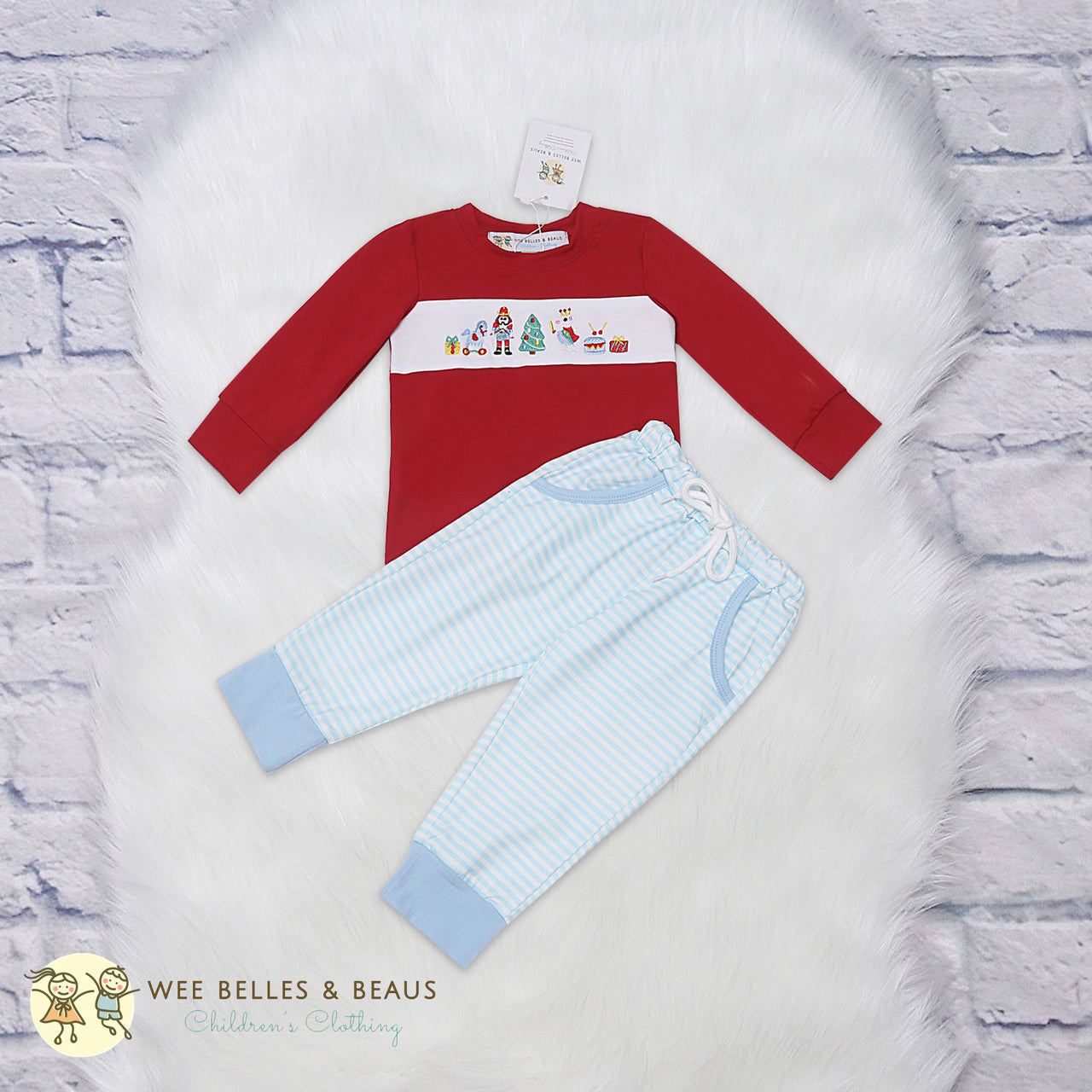 Red Nutcracker Boy Pant Set