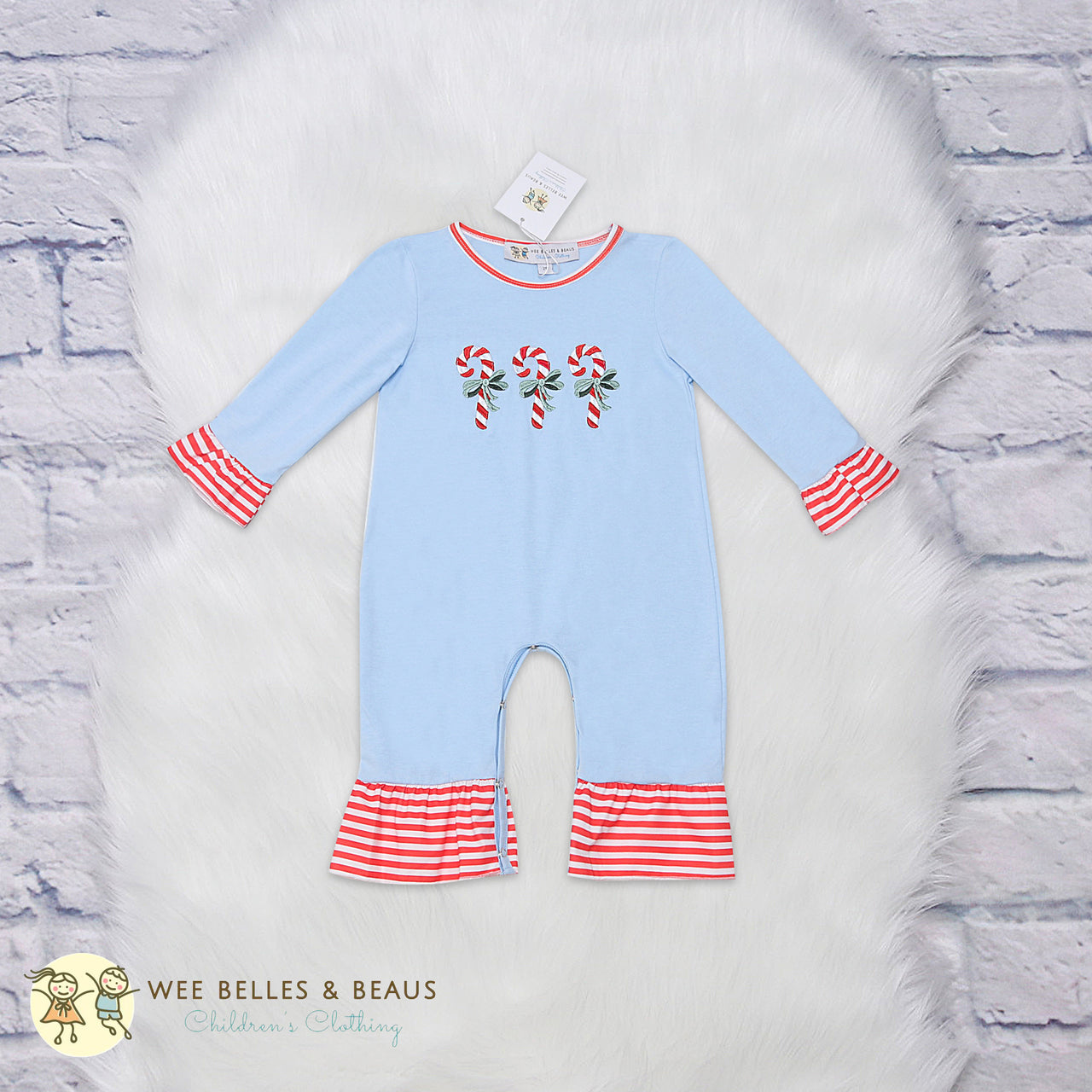 Light Blue & Red Candy Cane GR