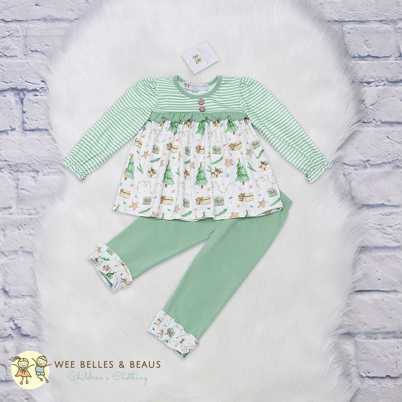 Sage Water Color Christmas Set