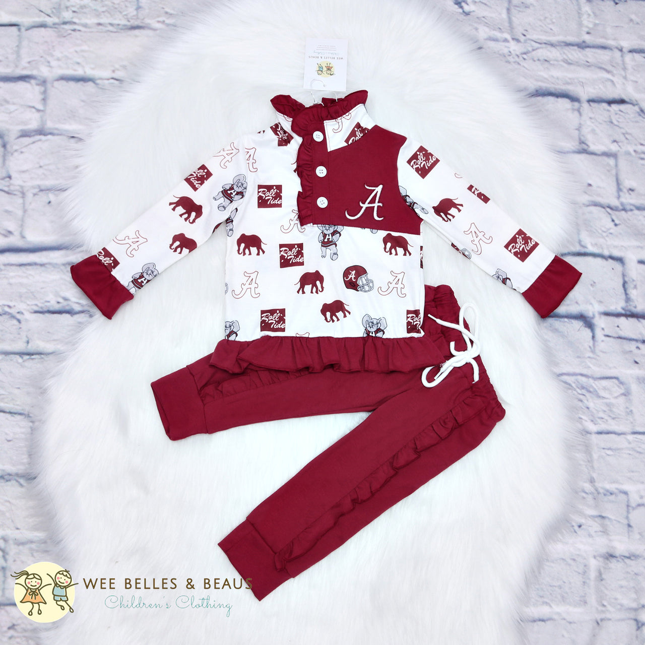 Collegiate Elephant Girl Jogger Set