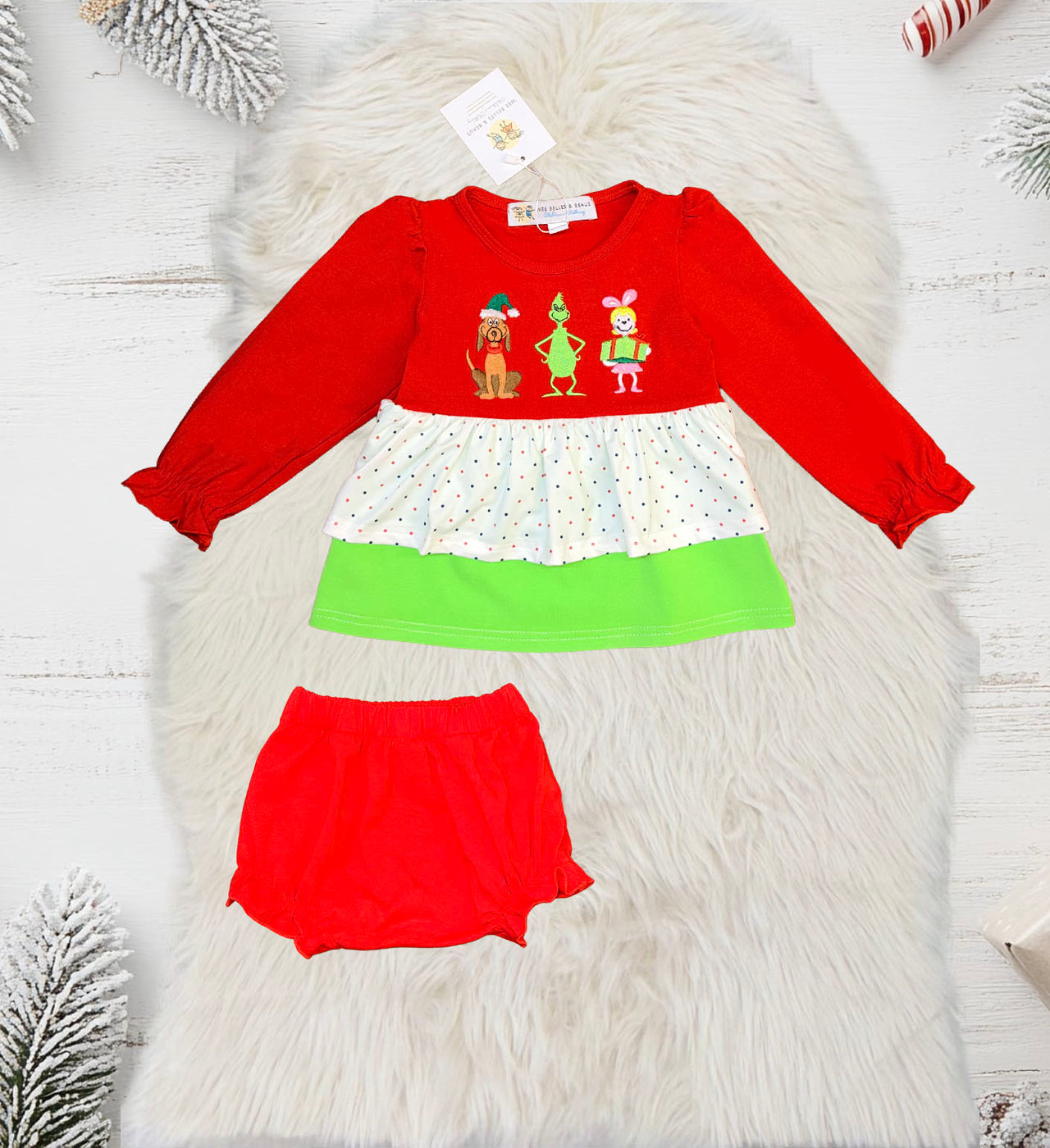 Green Character & Friends Girl Diaper Set