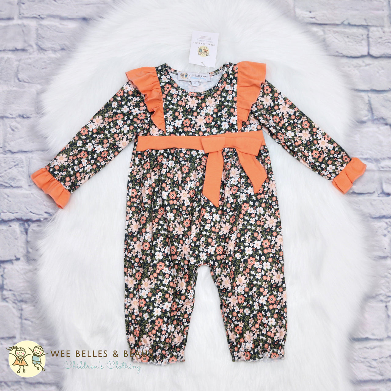 Everly's Floral Ruffle Romper