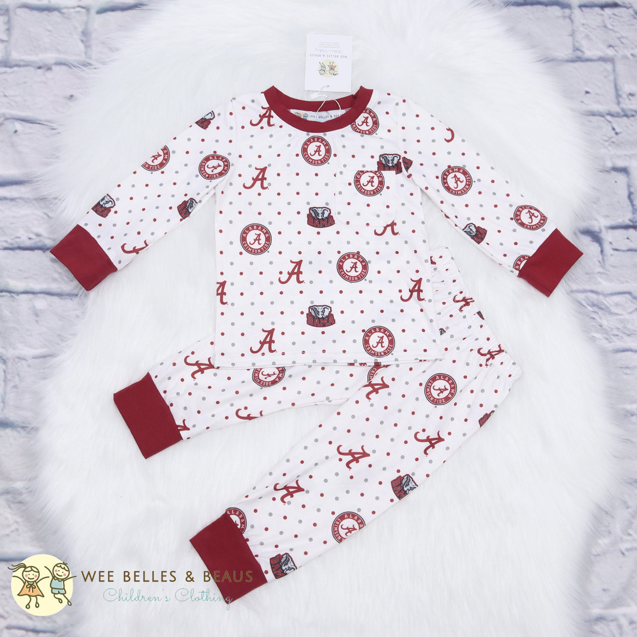 Red Elephant Pajama Set