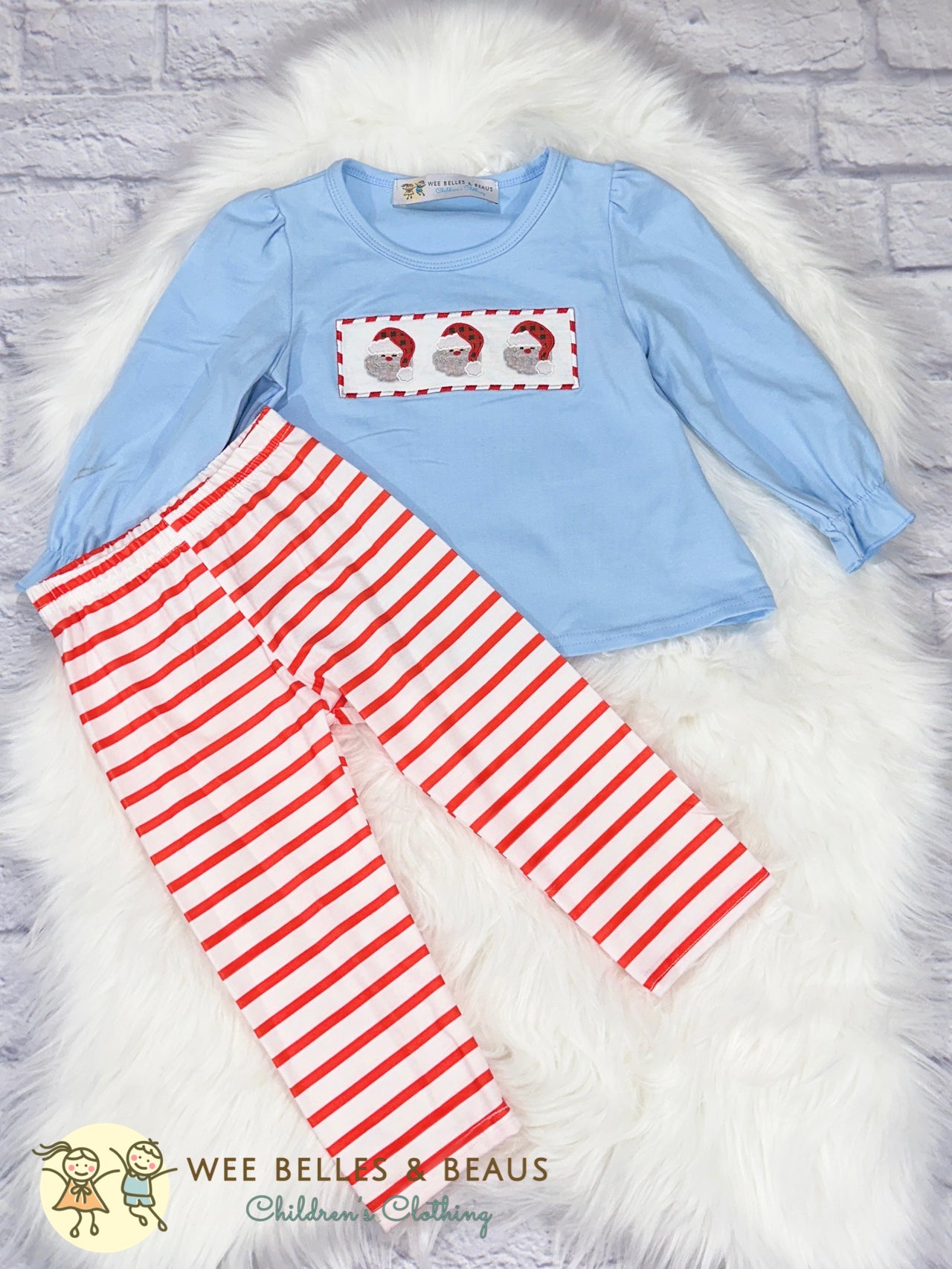 SMOCKED SANTA PANT SET GPS