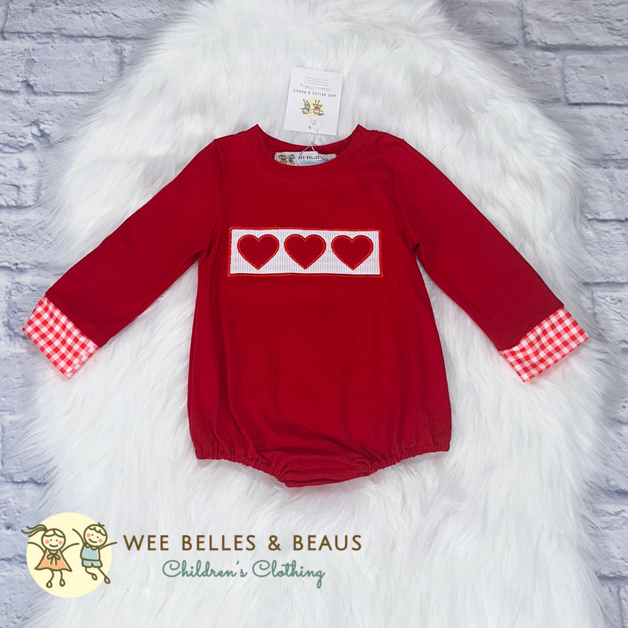 Valentines Machine Smocked Hearts BB