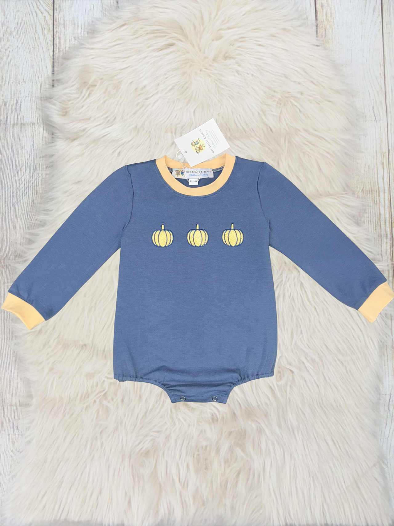 Stone Blue & Embroidery Pumpkins BB