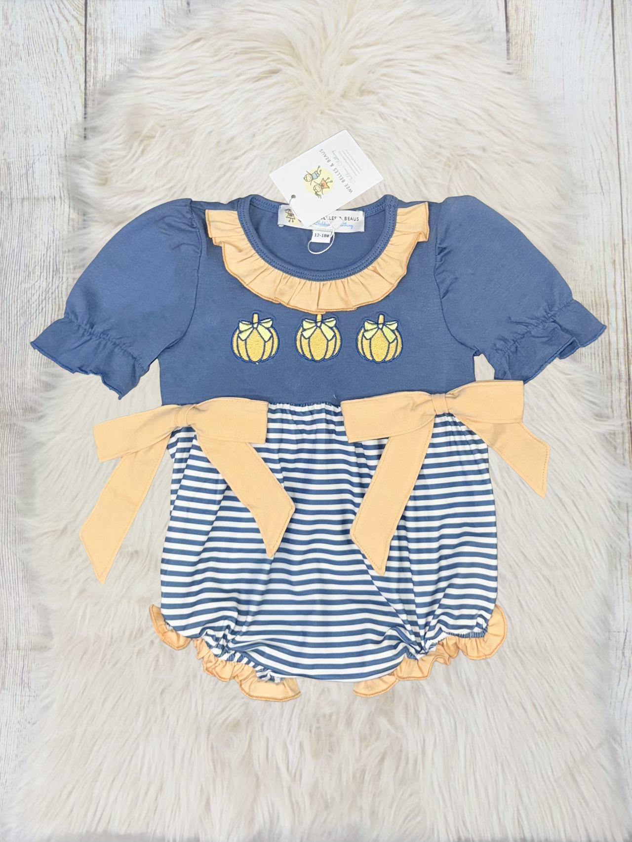 Stone Blue & Embroidery Pumpkins GB