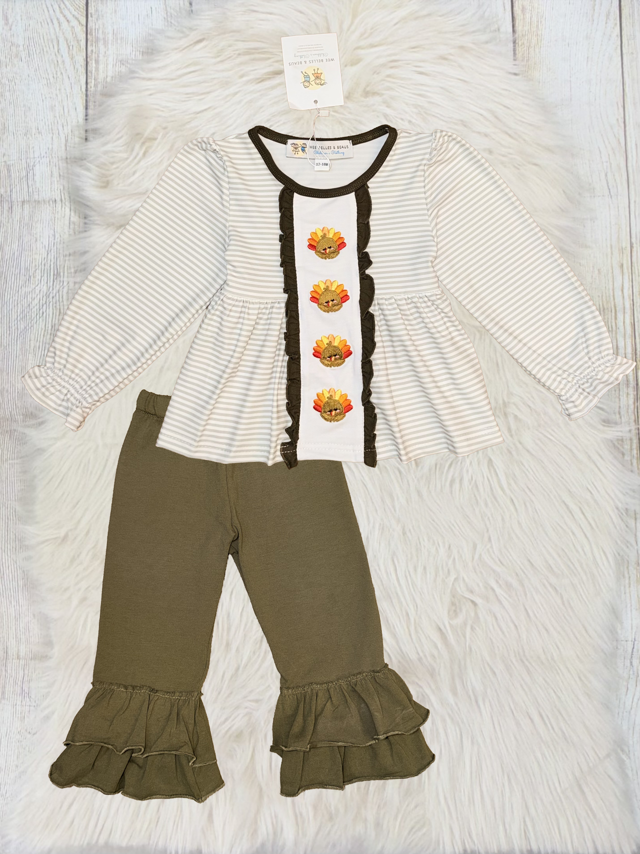 Olive Turkey Girl  Pant Set