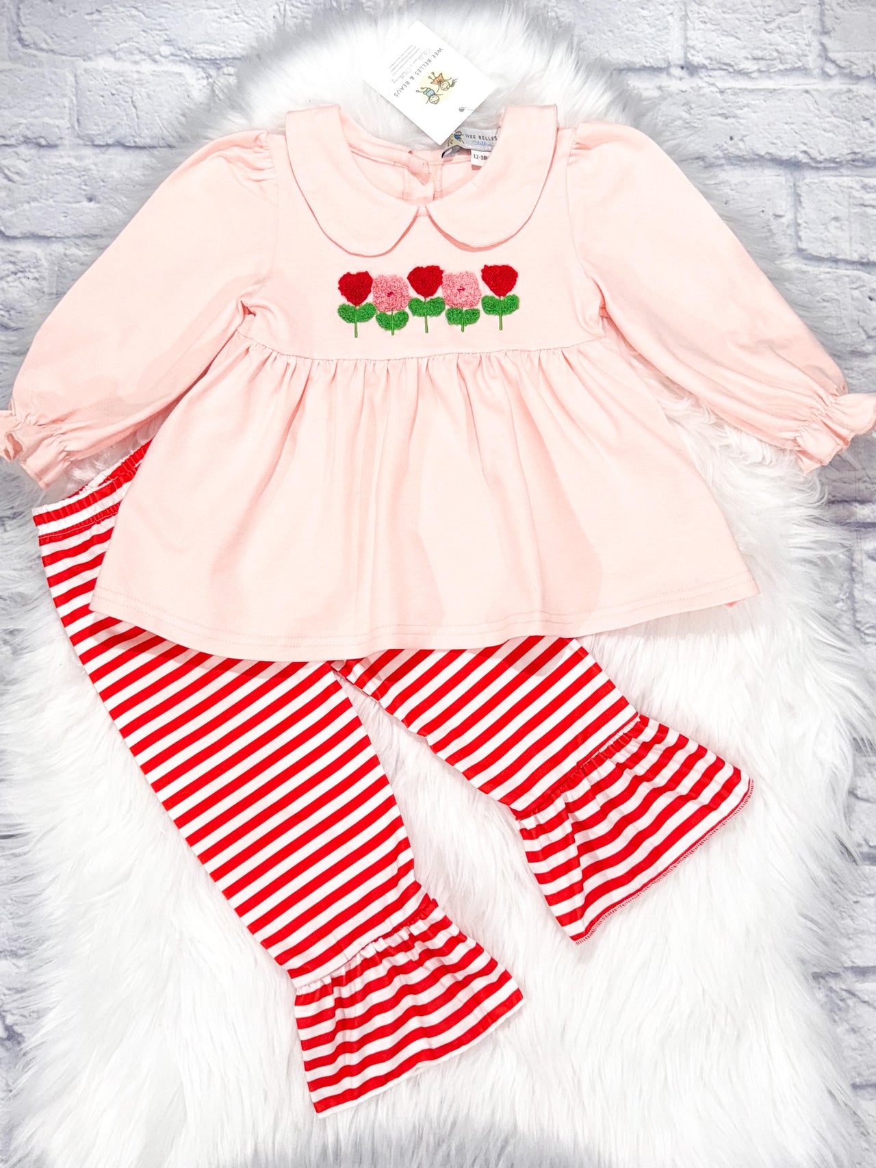 Valentines FK Roses Girl Pant Set