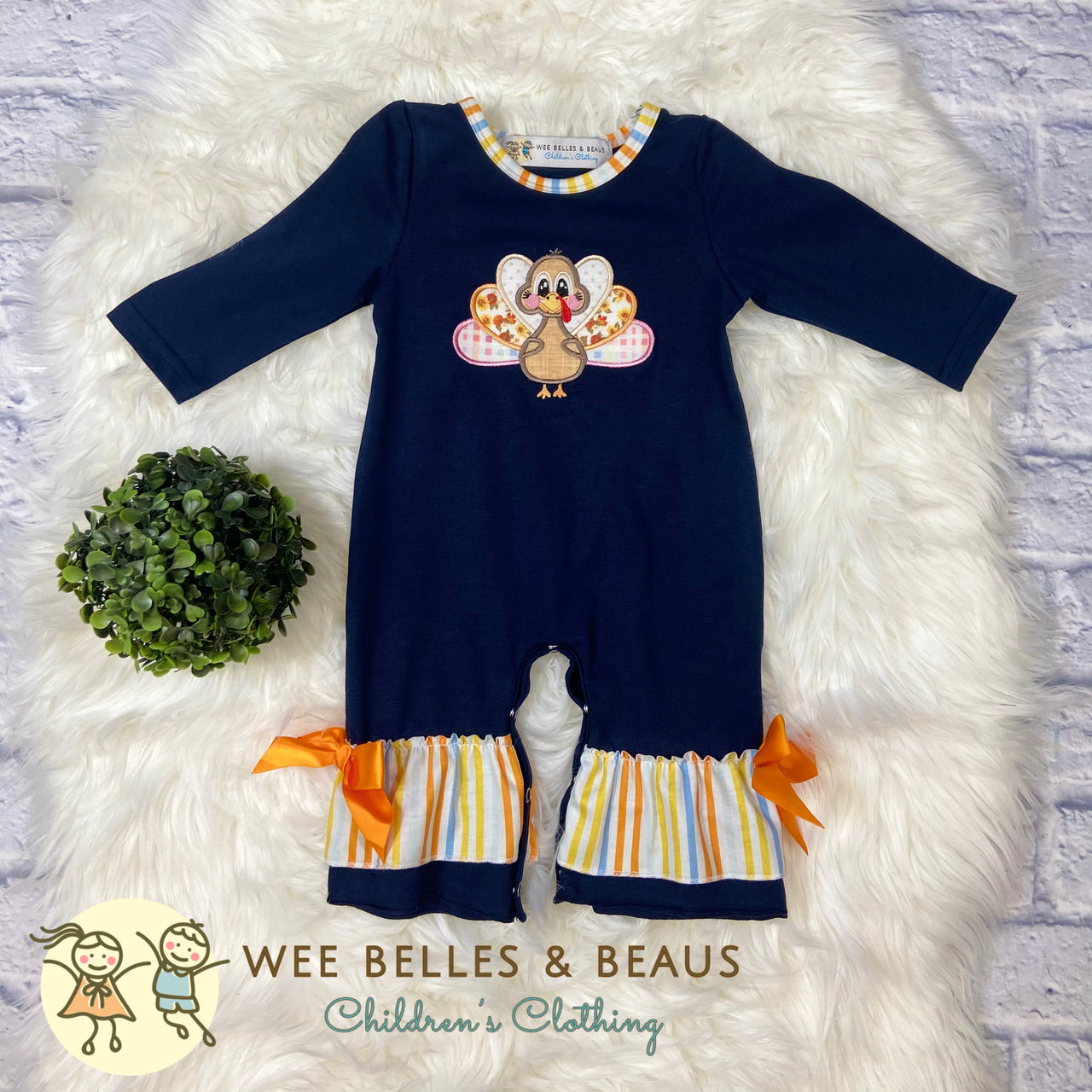 NAVY & TURKEY ROMPER GR